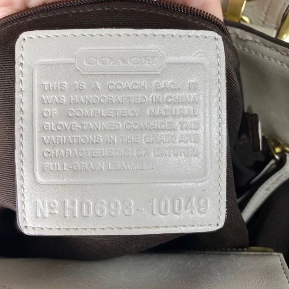 Coach SOHO MIA Ivory Leather Shoulder Tote 10049 - Picture 6 of 6